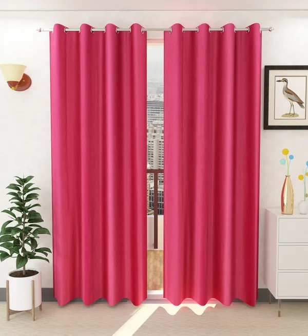 Rani_Pink__Polyester_Eyelet_Solid_Plain_curtains_Pack_of_2