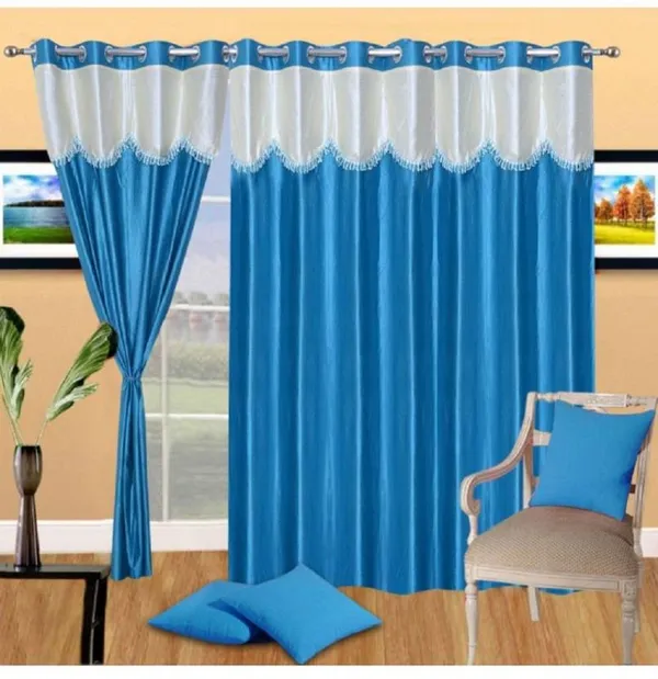 Aqua_Polyester_Eyelet_Solid_Plain_Frill_curtains_Pack_of_2