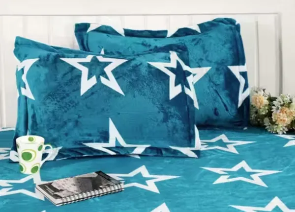 Aqua_Warm_Double_Bed_Woollen_&_Velvet_Fitted_Bedsheet