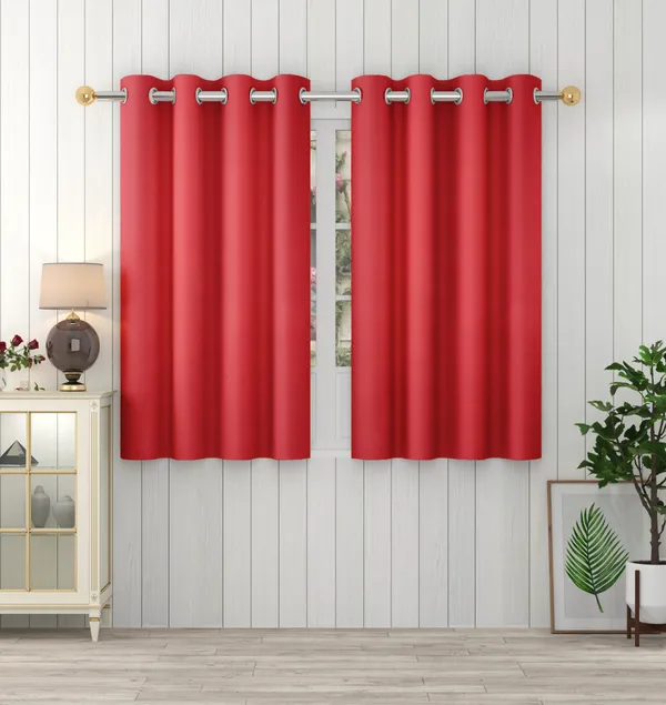 Red_Polyester_Eyelet__Solid_Blackout_curtains_Pack_of_2