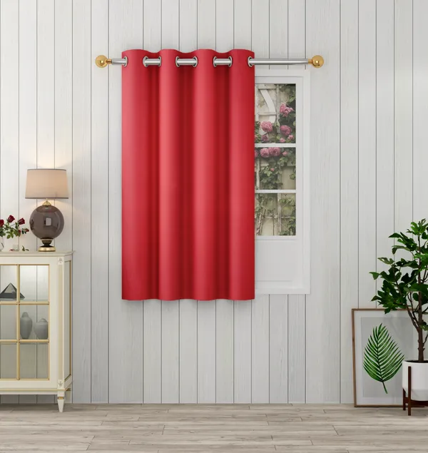 Red_Polyester_Eyelet__Solid_Blackout_curtains_Pack_of_2