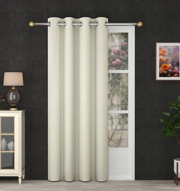 Cream_Polyester_Eyelet__Solid_Blackout_curtains_Pack_of_2