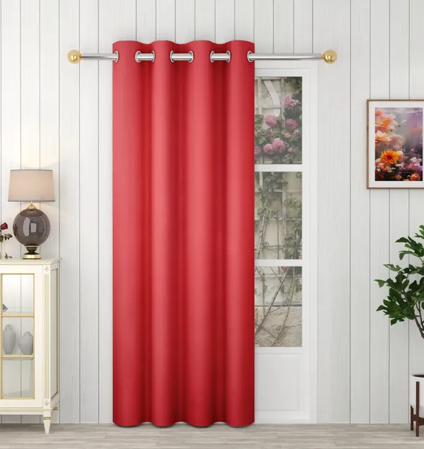 Red_Polyester_Eyelet__Solid_Blackout_curtains_Pack_of_2