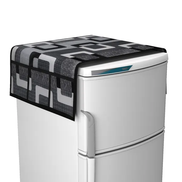 Black_Fridge_Cover_|_Fridge_Combo_Set_of_1_Fridge_Top_Cover,_1_Handle_Covers_and_4_Fridge_Mats_|_Refrigerator_Cover_|_Box_Design