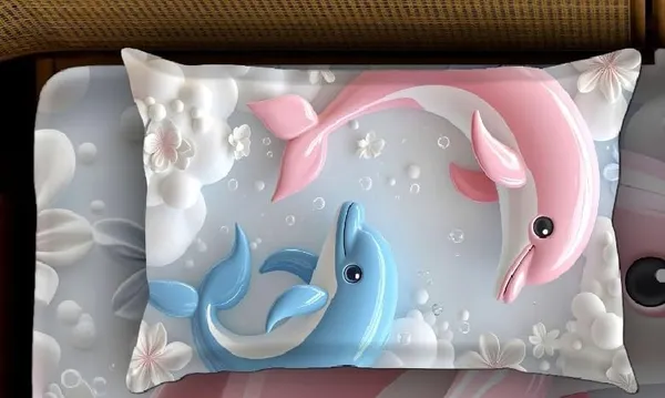 Blue_7D_Dolphin_Digital_Glace_Cotton__King_Size_Flat_Double_Bedsheet_(Size_Bedsheet_90x100_inch_with_2_Pillow_cover)