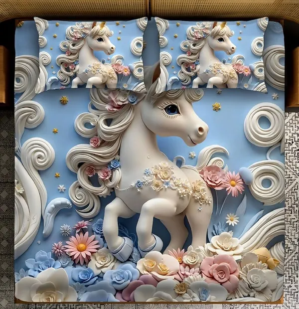 Blue_7D_Horse_Digital_Glace_Cotton__King_Size_Flat_Double_Bedsheet_(Size_Bedsheet_90x100_inch_with_2_Pillow_cover)
