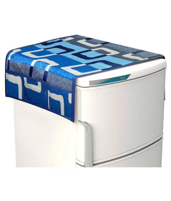 Blue_Fridge_Cover_|_Fridge_Combo_Set_of_1_Fridge_Top_Cover,_1_Handle_Covers_and_4_Fridge_Mats_|_Refrigerator_Cover_|_Box_Design
