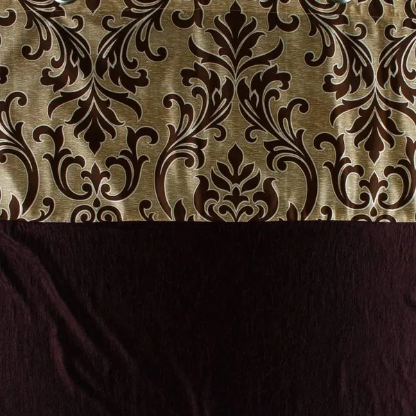 Brown_Polyester_Eyelet_Patch_Solid_Plain_curtains_Pack_of_2