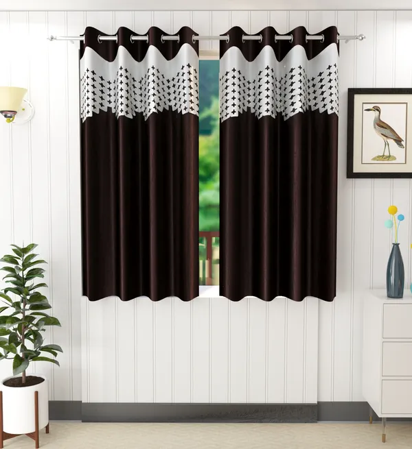Brown_Polyester_Eyelet_Solid_Plain_Frill_curtains_Pack_of_2