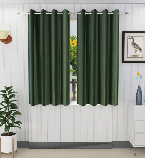 Dark_Green_Polyester_Eyelet_Solid_Plain_curtains_Pack_of_2