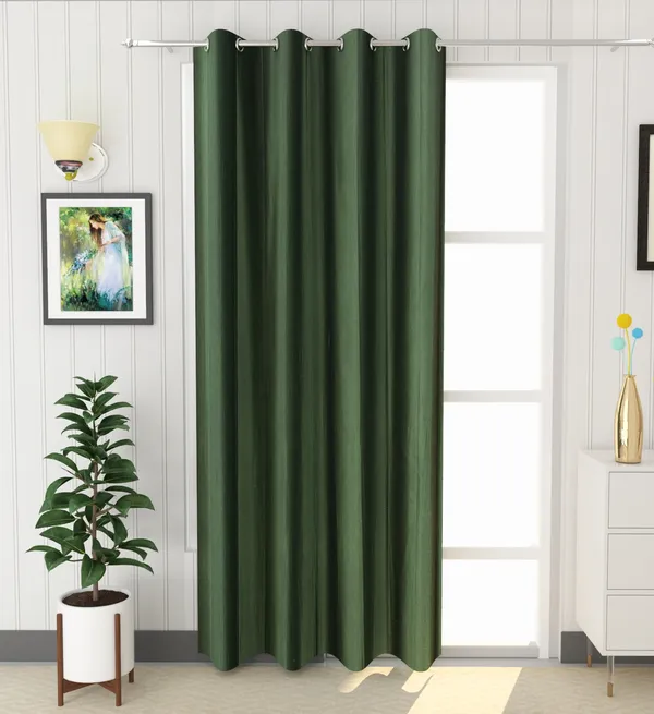 Dark_Green_Polyester_Eyelet_Solid_Plain_curtains_Pack_of_2
