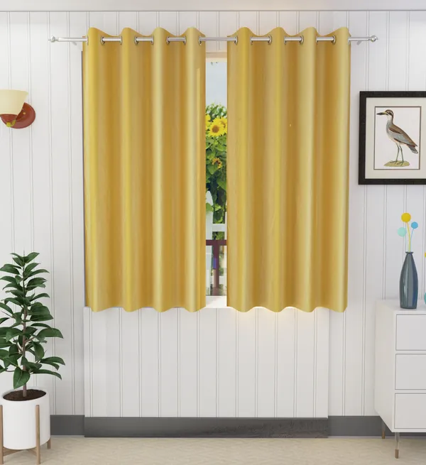 Yellow_Polyester_Eyelet_Solid_Plain_curtains_Pack_of_2