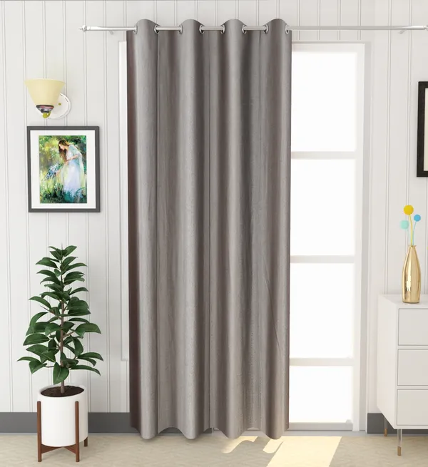 Grey__Polyester_Eyelet_Solid_Plain_curtains_Pack_of_2