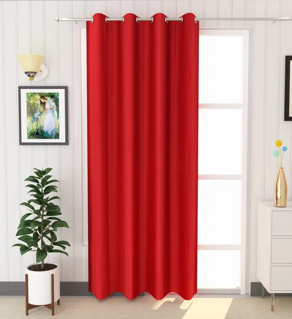 Red_Polyester_Eyelet_Solid_Plain_curtains_Pack_of_2