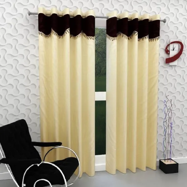 Cream_Polyester_Eyelet_Solid_Plain_Frill_curtains_Pack_of_2