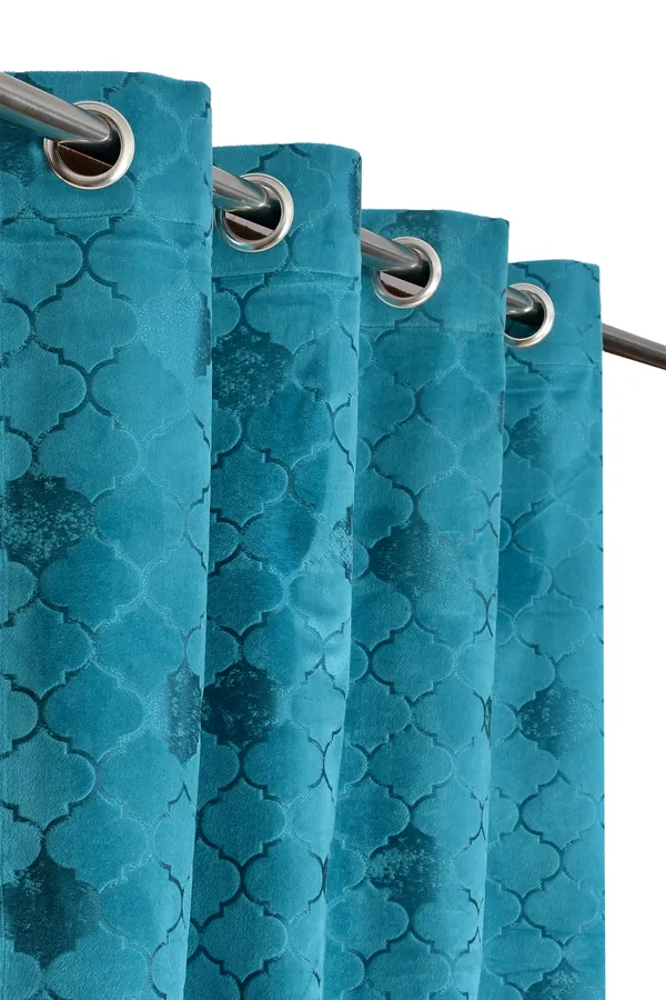 Eyelet_Aqua_Punch_Velvet_Blackout_curtains_Pack_of_2