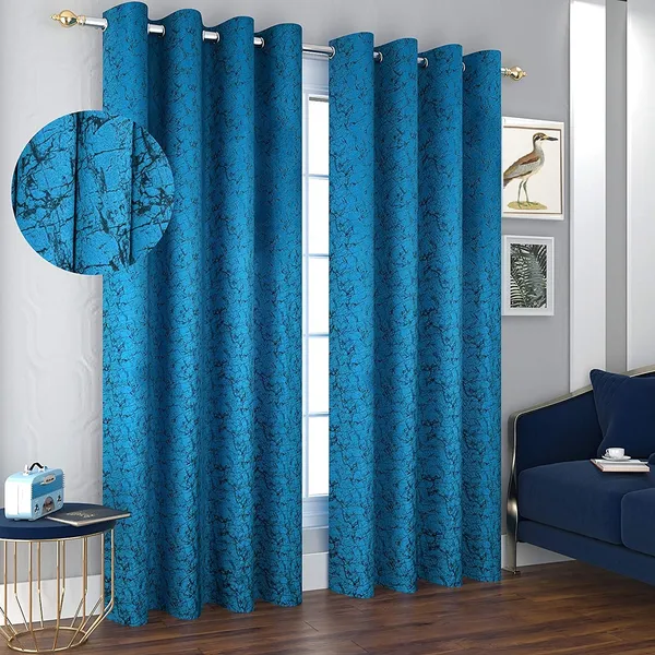 Aqua_Print_Velvet_Blackout_Curtains_Pack_Of_2