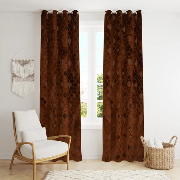 Brown_Punch_Velvet_Blackout_Curtains_Pack_Of_2