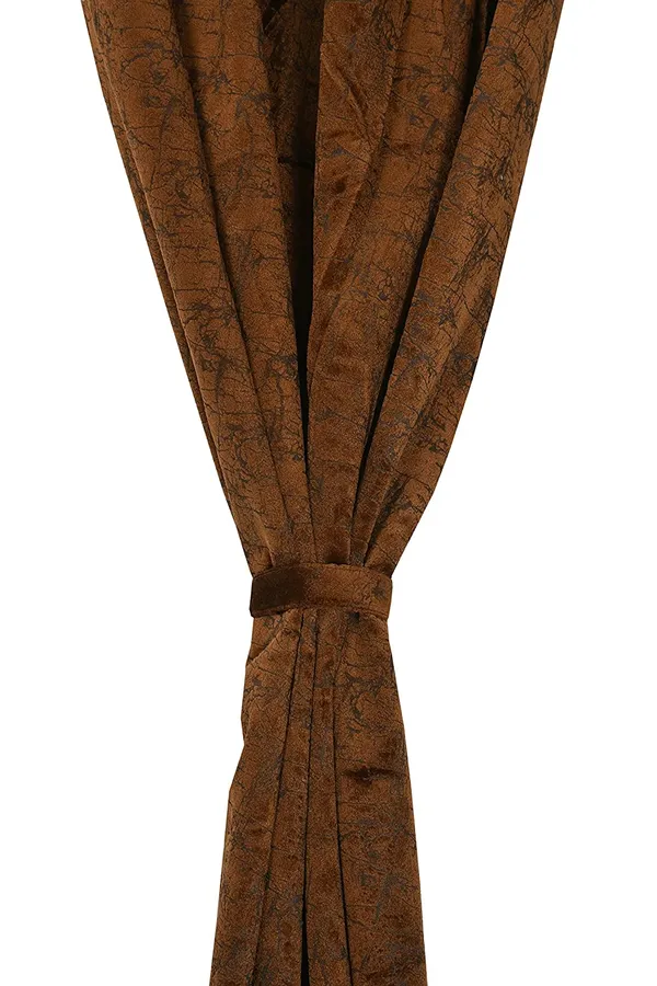 Brown_Print_Velvet_Blackout_Curtains_Pack_Of_2
