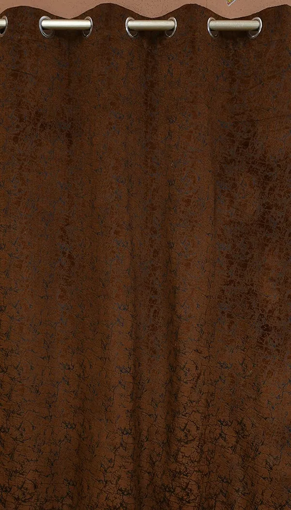 Brown_Print_Velvet_Blackout_Curtains_Pack_Of_2