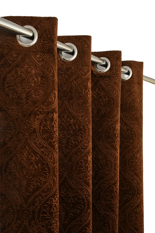 Eyelet_Brown__Punch_Velvet_Blackout_curtains_(4_x9_Feet)_Pack_of_2