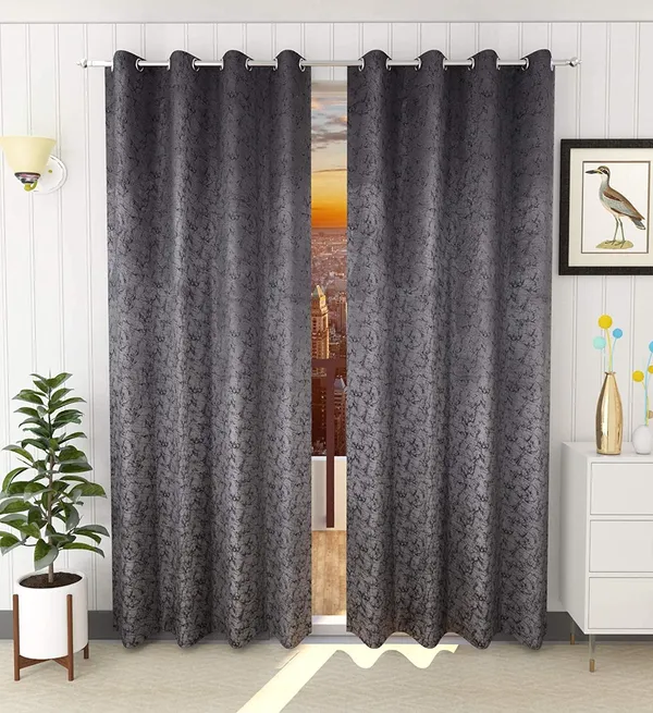 Grey_Print_Velvet_Blackout_Curtains_Pack_Of_2