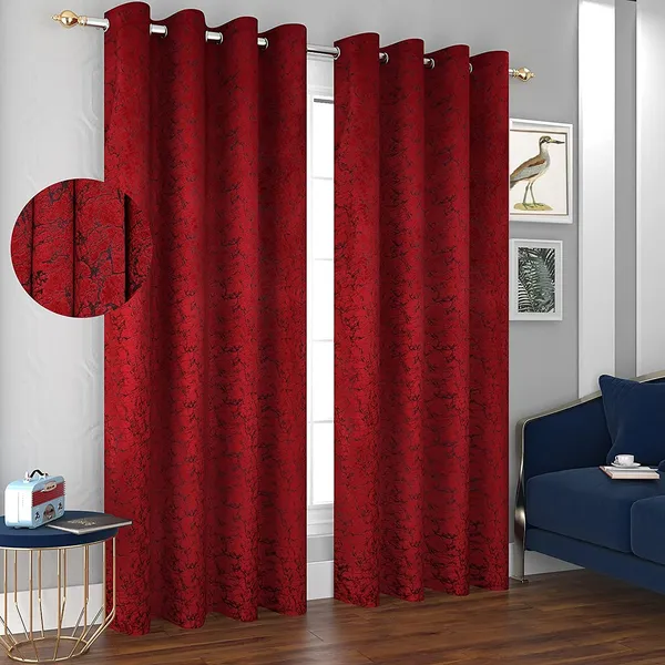 Red_Print_Velvet_Blackout_Curtains_Pack_Of_2