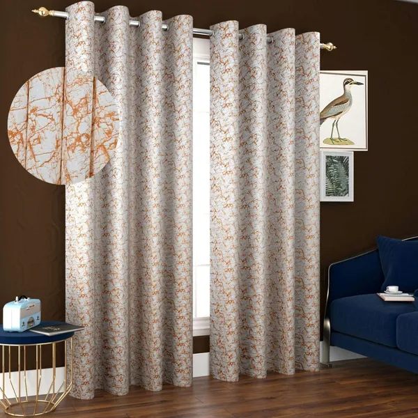 Rust_Print_Velvet_Blackout_Curtains_Pack_Of_2