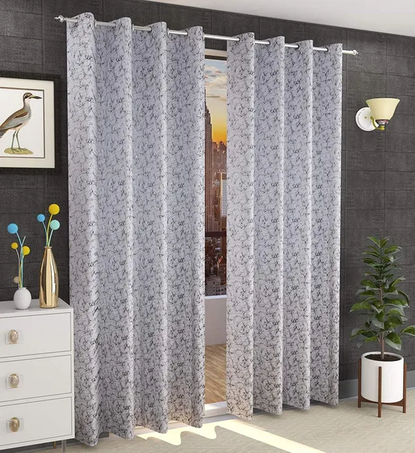 White_Print_Velvet_Blackout_Curtains_Pack_Of_2