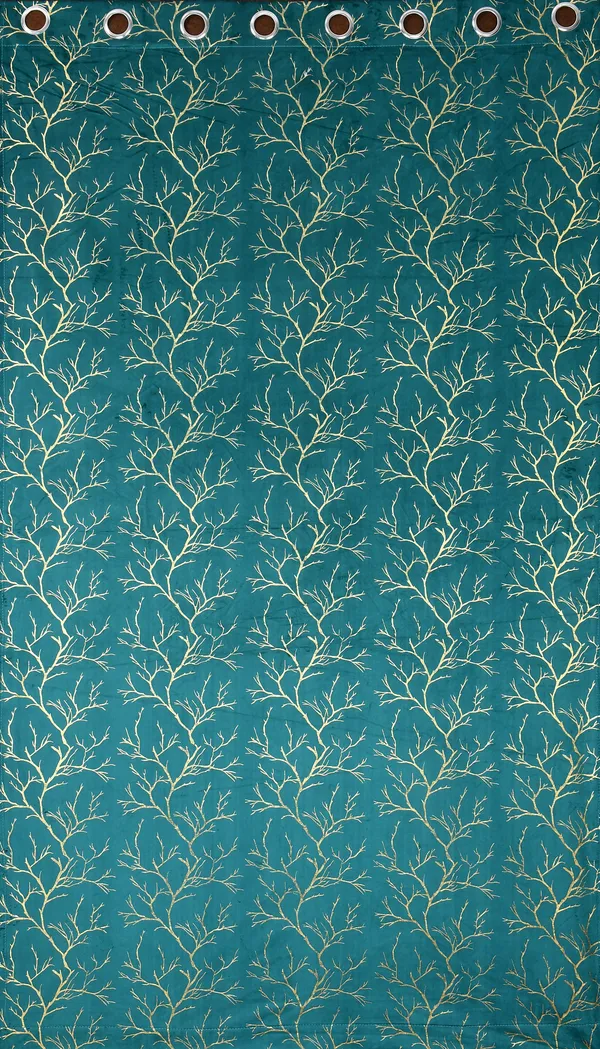 Aqua_Velvet_Premium_Shining_Foil_Chinaar_Print_Blackout_Curtains_for_Window