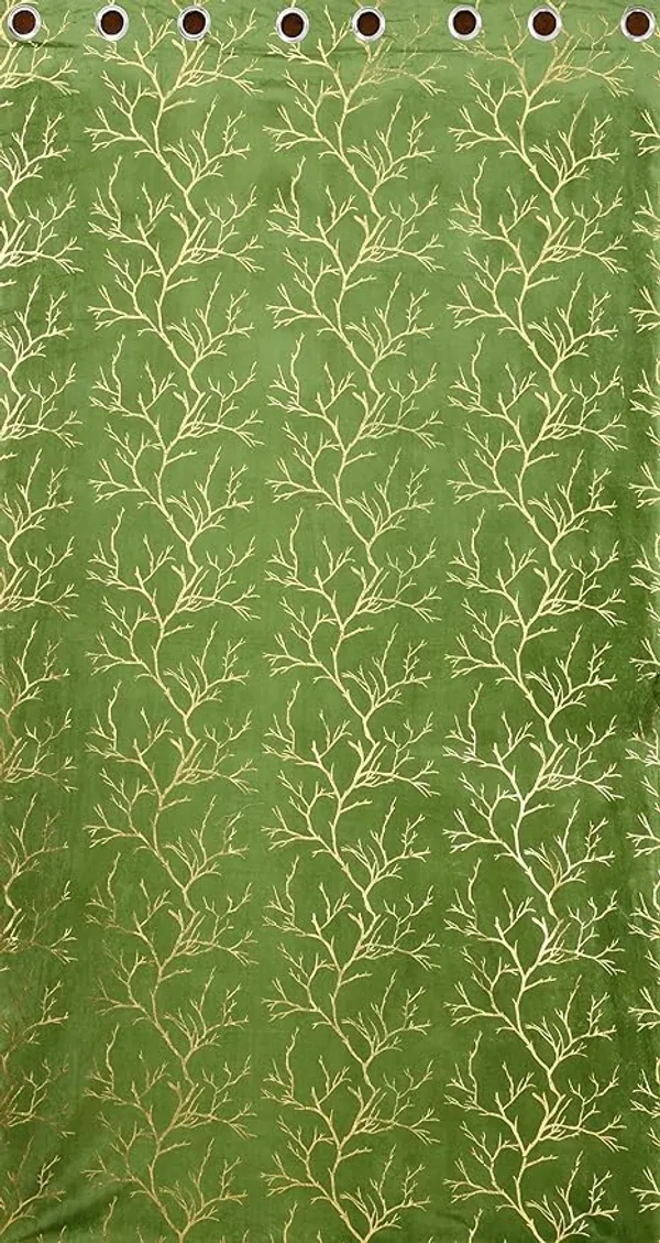 Green_velvet_Premium_Shining_Foil_Chinaar_Print_Blackout_Curtains_for_Door