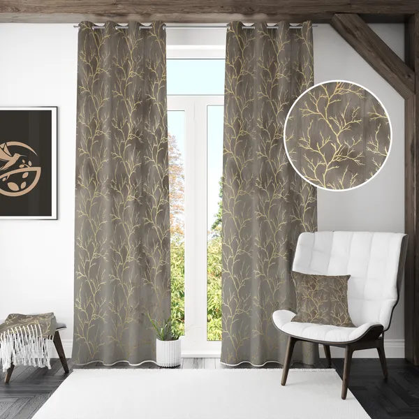 Grey_velvet_Premium_Shining_Foil_Chinaar_Print_Blackout_Curtains_for_Window