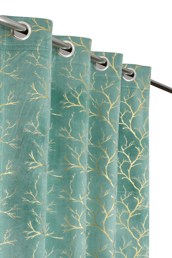 Sky_velvet_Premium_Shining_Foil_Chinaar_Print_Blackout_Curtains_for_Window