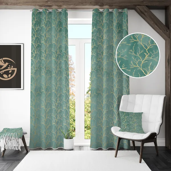 Sky_velvet_Premium_Shining_Foil_Chinaar_Print_Blackout_Curtains_for_Window