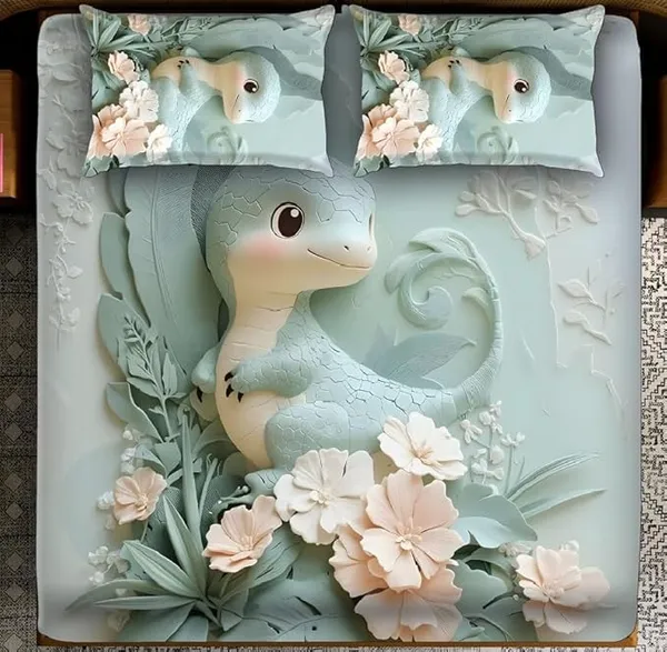 Green_7D_Diana_Sor_Digital_Glace_Cotton__King_Size_Flat_Double_Bedsheet_(Size_Bedsheet_90x100_inch_with_2_Pillow_cover)