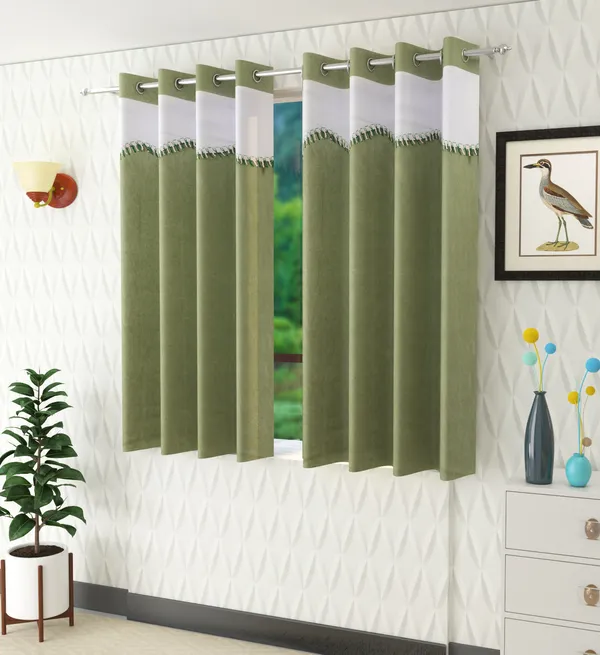 Green_Polyester_Eyelet_Solid_Plain_Frill_curtains_Pack_of_2