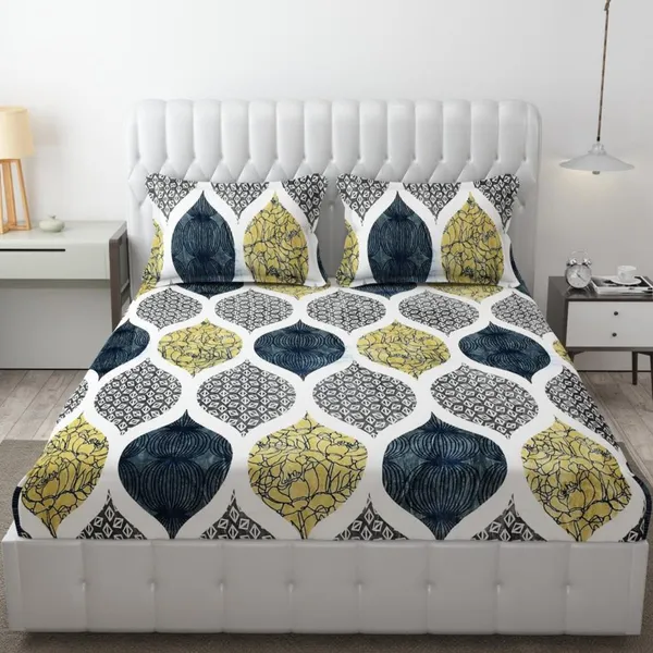 Green_Warm_Double_Bed_Woollen_&_Velvet_Fitted_Bedsheet