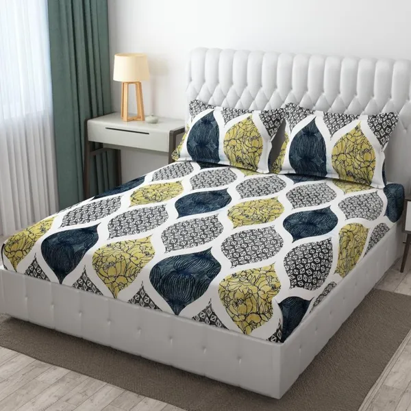 Green_Warm_Double_Bed_Woollen_&_Velvet_Fitted_Bedsheet