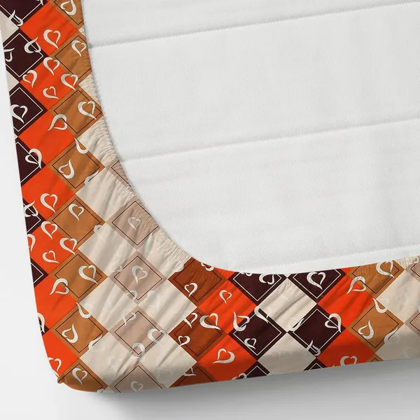 Orange_210_Tc_Glace_Cotton_Self_Design_Fitted_(Elastic)_Bedsheet_(Pack_Of_1)