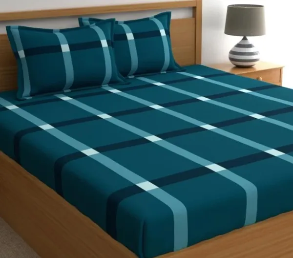 Green_210_Tc_Glace_Cotton_Self_Design_Fitted_(Elastic)_Bedsheet_(Pack_Of_1)