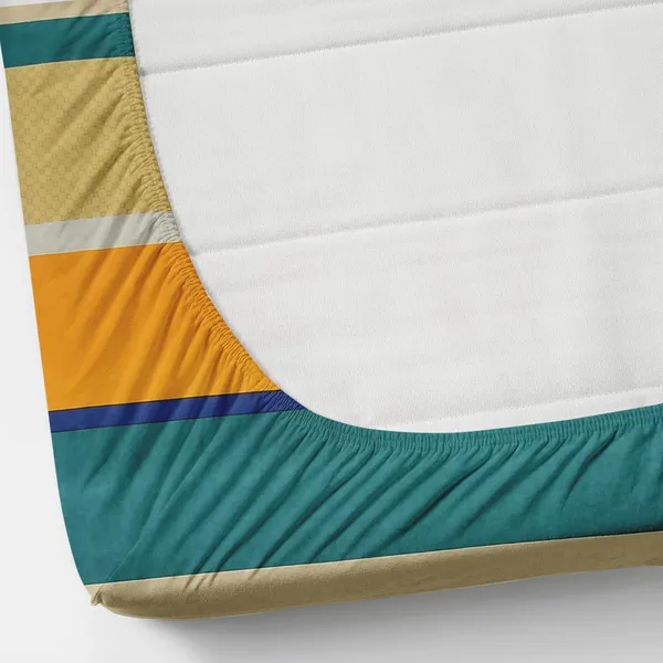 Green_&_Yellow_210_Tc_Glace_Cotton_Self_Design_Fitted_(Elastic)_Bedsheet_(Pack_Of_1)