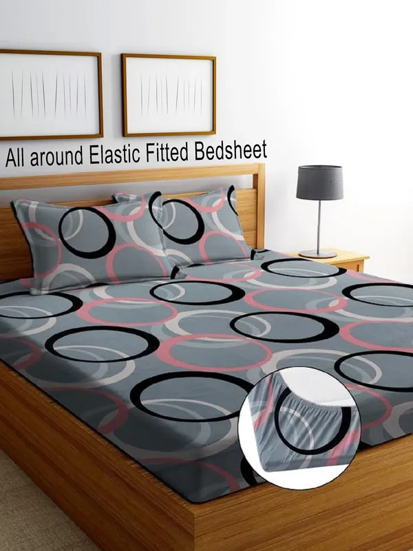 Grey_210_Tc_Glace_Cotton_Self_Design_Fitted_(Elastic)_Bedsheet_(Pack_Of_1)