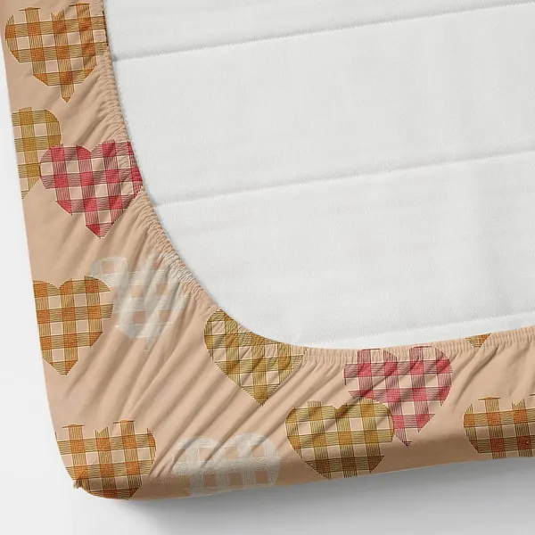Peach_210_Tc_Glace_Cotton_Self_Design_Fitted_(Elastic)_Bedsheet_(Pack_Of_1)