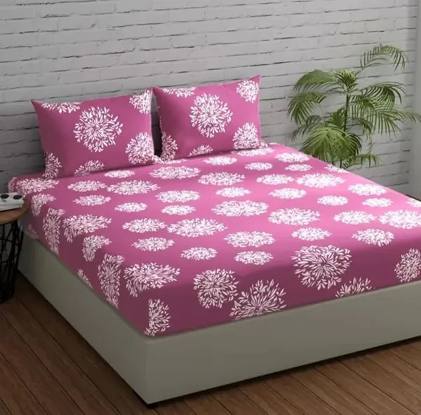 Pink_210_Tc_Glace_Cotton_Self_Design_Fitted_(Elastic)_Bedsheet_(Pack_Of_1)
