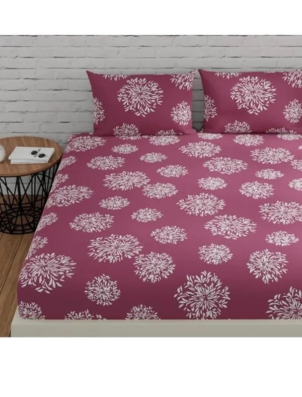 Pink_210_Tc_Glace_Cotton_Self_Design_Fitted_(Elastic)_Bedsheet_(Pack_Of_1)