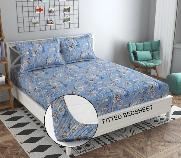 Purple_210_Tc_Glace_Cotton_Self_Design_Fitted_(Elastic)_Bedsheet_(Pack_Of_1)