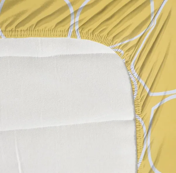 Yellow_210_Tc_Glace_Cotton_Self_Design_Fitted_(Elastic)_Bedsheet_(Pack_Of_1)