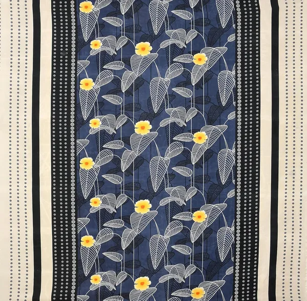White_&_Blue_210_Tc_Glace_Cotton_Self_Design_Fitted_(Elastic)_Bedsheet_(Pack_Of_1)