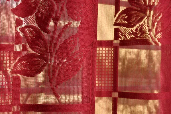 Red_Net_Semi_Transparent_Floral_Curtains_(Floral_Design,_Pack_of_2