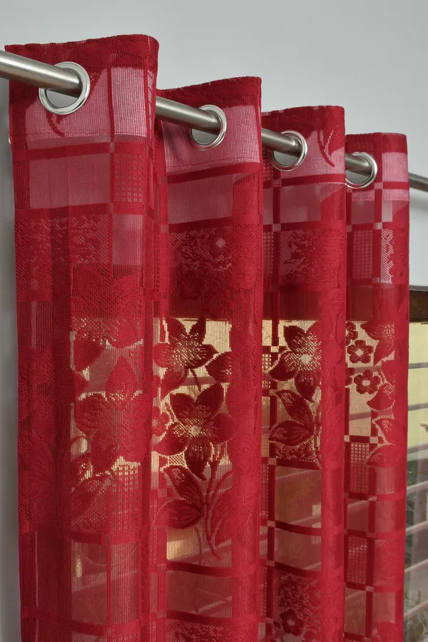 Red_Net_Semi_Transparent_Floral_Curtains_(Floral_Design,_Pack_of_2